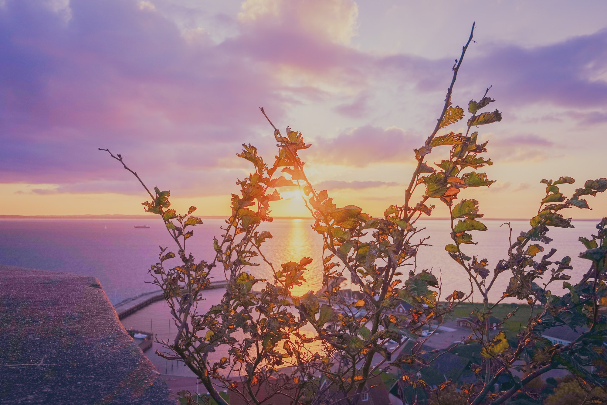 Solnedgång över havet